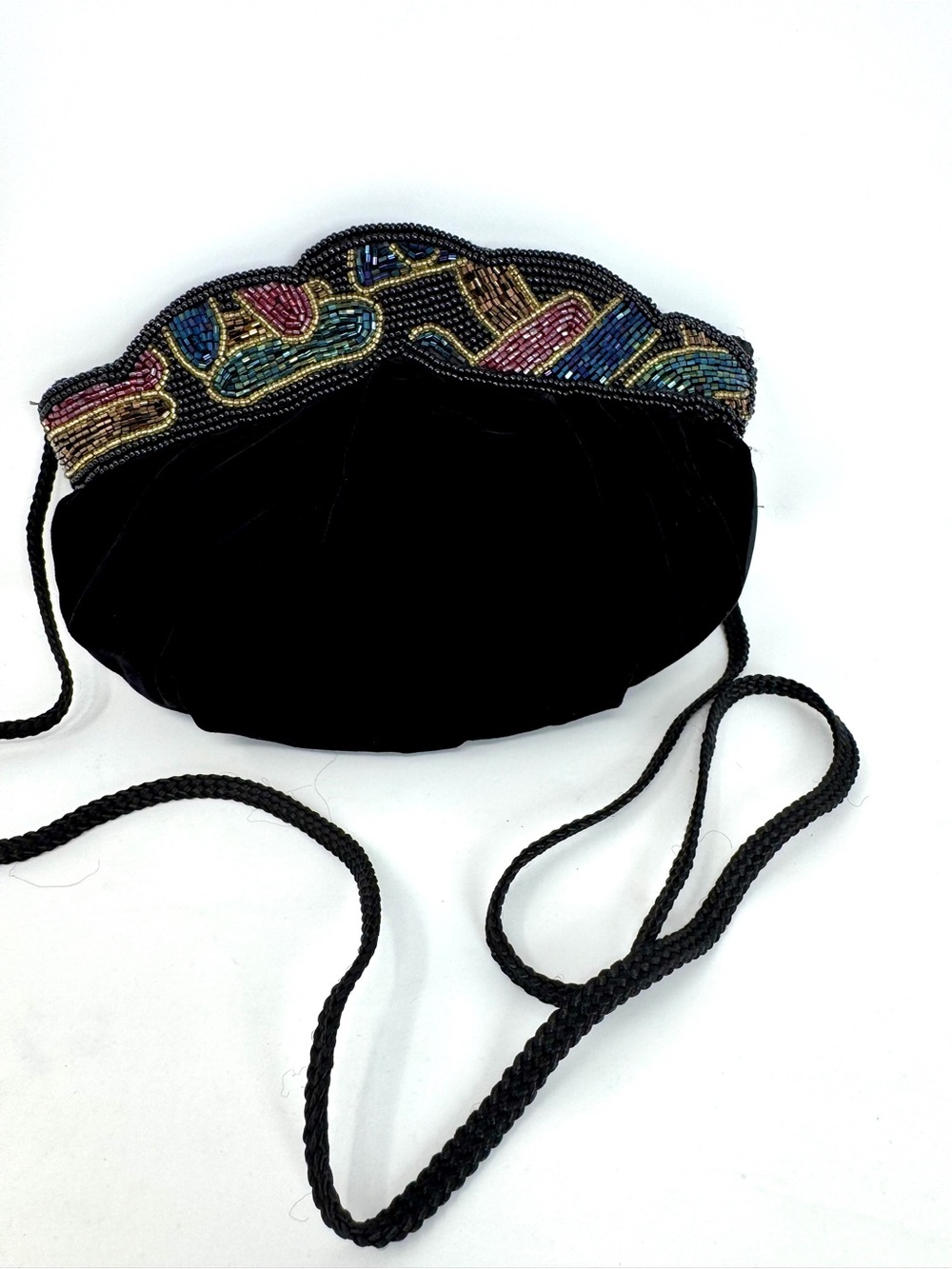 Vintage Magid Black Velvet Evening Purse